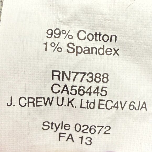 EUC Women's J. CREW Corduroy‎ Toothpick Pants Navy Polka Dot | Size 29 - Picture 9 of 10